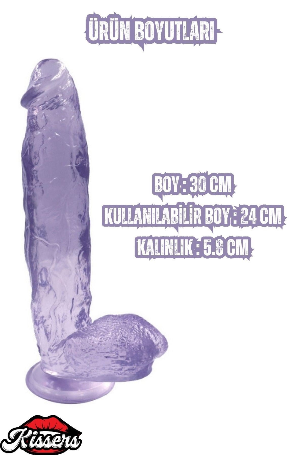 Ultra Realistik Damarlı Bükülebilir Vantuzlanabilir Jel Dokusunda Mavi Dildo Penis 30 Cm