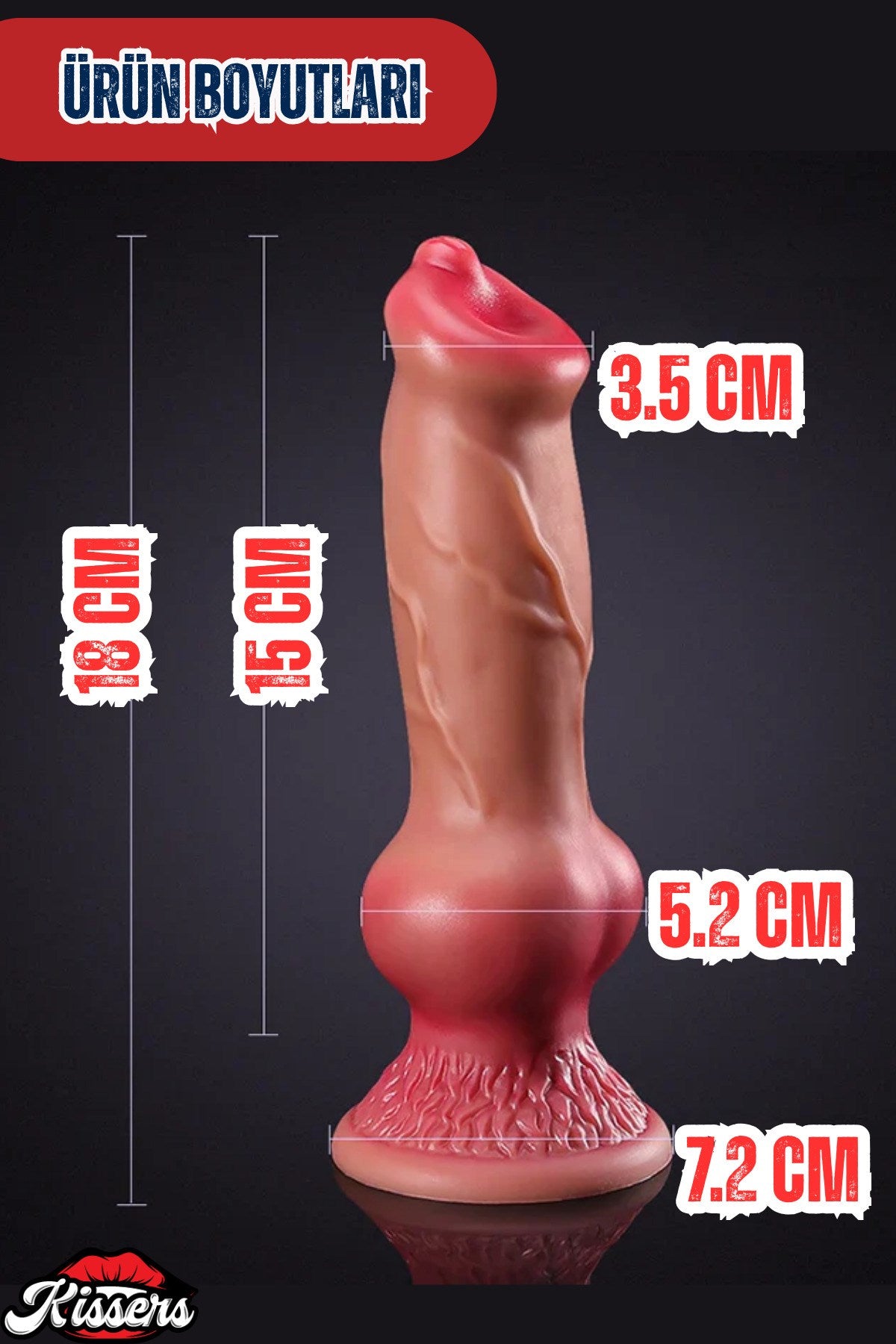 Ultra Gerçekçi Küçük Boy Realistik Kalın Köpek Dildo Penis 18 Cm