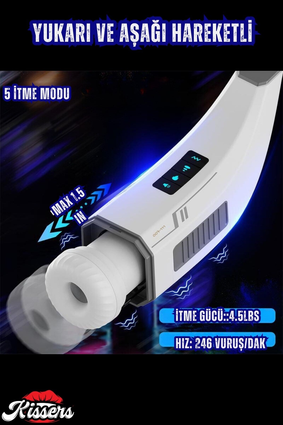 Lüx Isıtmalı İnleme Sesli İleri Geri Hareketli Emiş ve Titreşim Özellikli Suni Vajina Mastürbatör