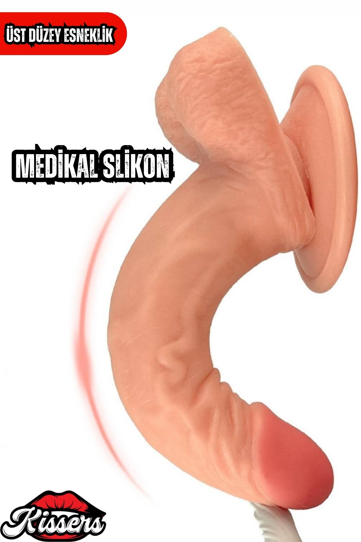 Kablolu Kumandalı Vantuzlu Güçlü Titreşimli Gerçekçi Yapay Penis Realistik Dokuda Ten Dildo 21 cm