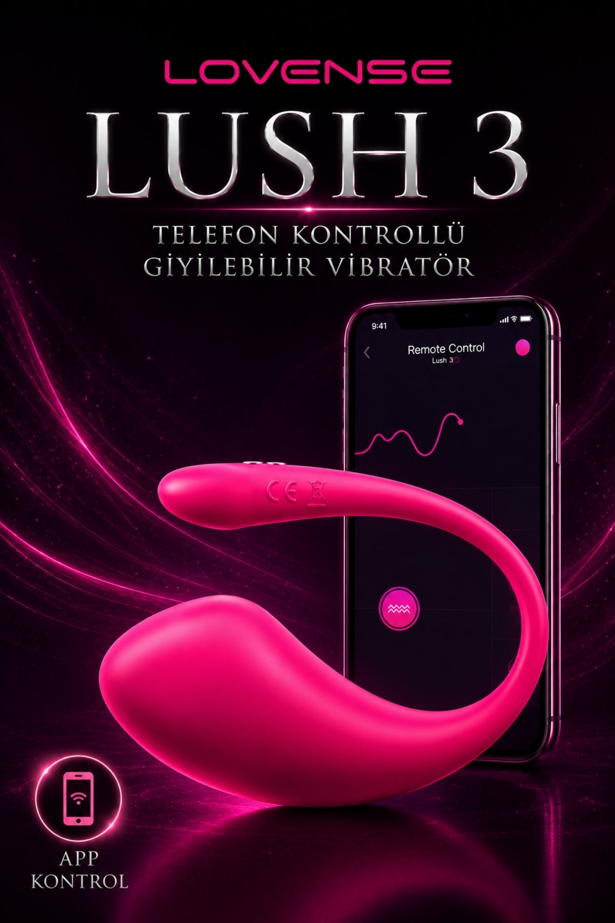 Lovense Dünyanin Her Yerinden Kontrol Edilebilen Lush 3 Telefon Kontrollü Giyilebilir Güçlü Titreşimli Vibratör