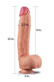 Ultra Realistik Eğilip Bükülebilir G Noktası Ve Klitoris Uyarıcı Dev Ten Renkli Penis Dildo 30 Cm