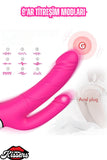Tutma Aparatlı Çift Taraflı Anal ve G Nokta Uyarıcı 2 in 1 Yumuşak Yapay Penis Çatal Vajina Vibratör