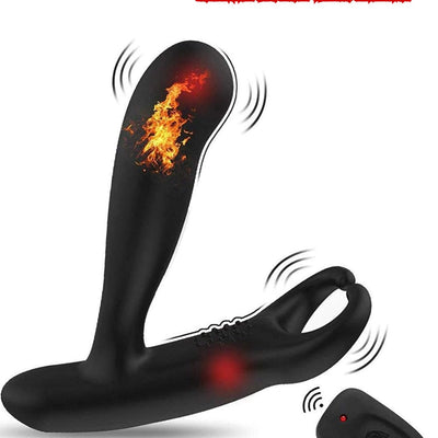 22 Modlu Rotasyonlu Silikon Titreşimli Uyarıcılı Isıtmalı Testisli Penis Halkası