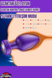 Uzaktan Kumandalı Titreşimli Mor Renkli Silikon Anal Tıkaç Butt Plug 3'Lü Set