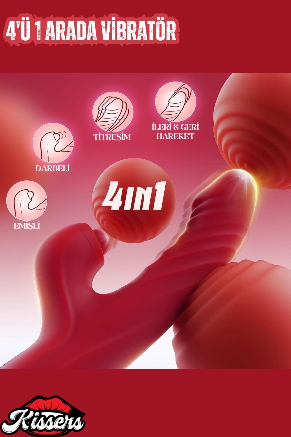 Telefon Kontrollü İleri Geri Hareketli Emişli Titreşimli Klitoris Ve G Nokta Uyarıcılı Vibratör