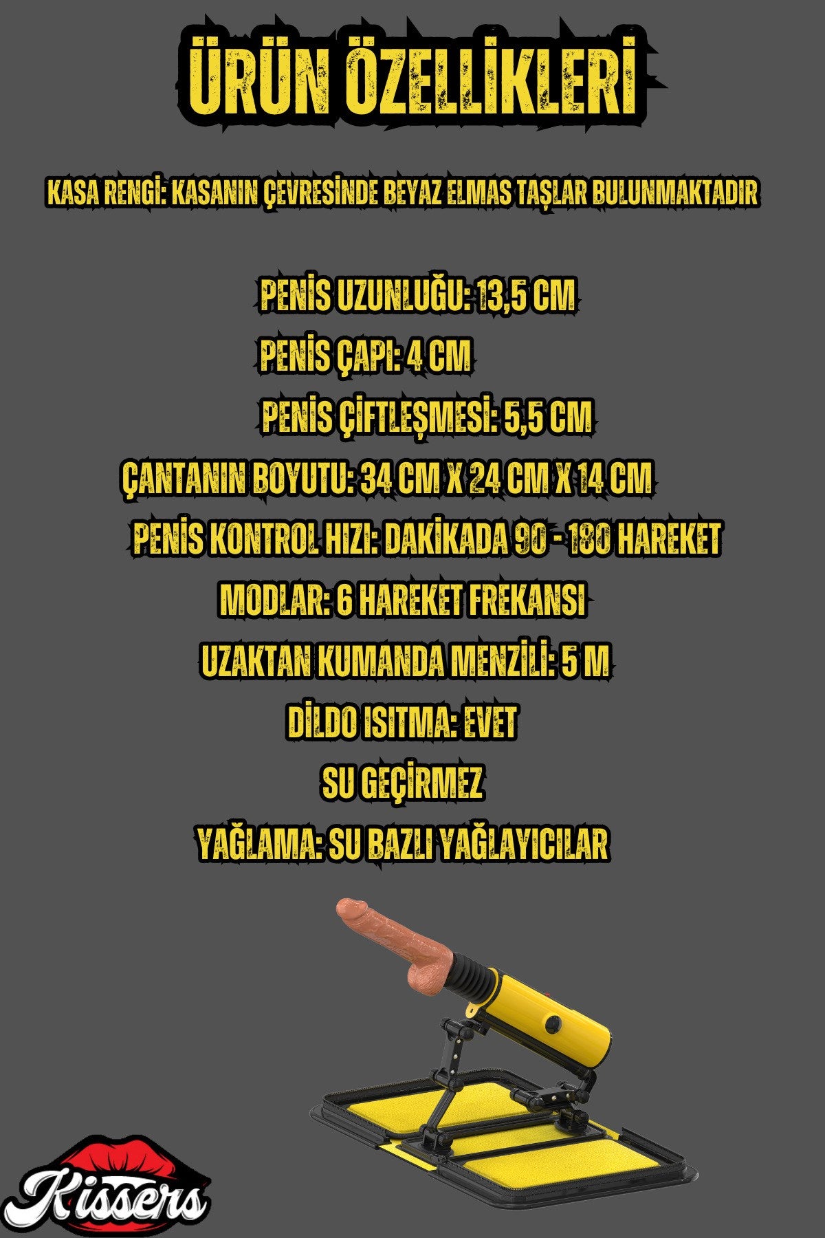 Özel Dekor Salı Çantalı Değiştirilebilir Penisli Uzaktan Kumandalı Sex Makinesi