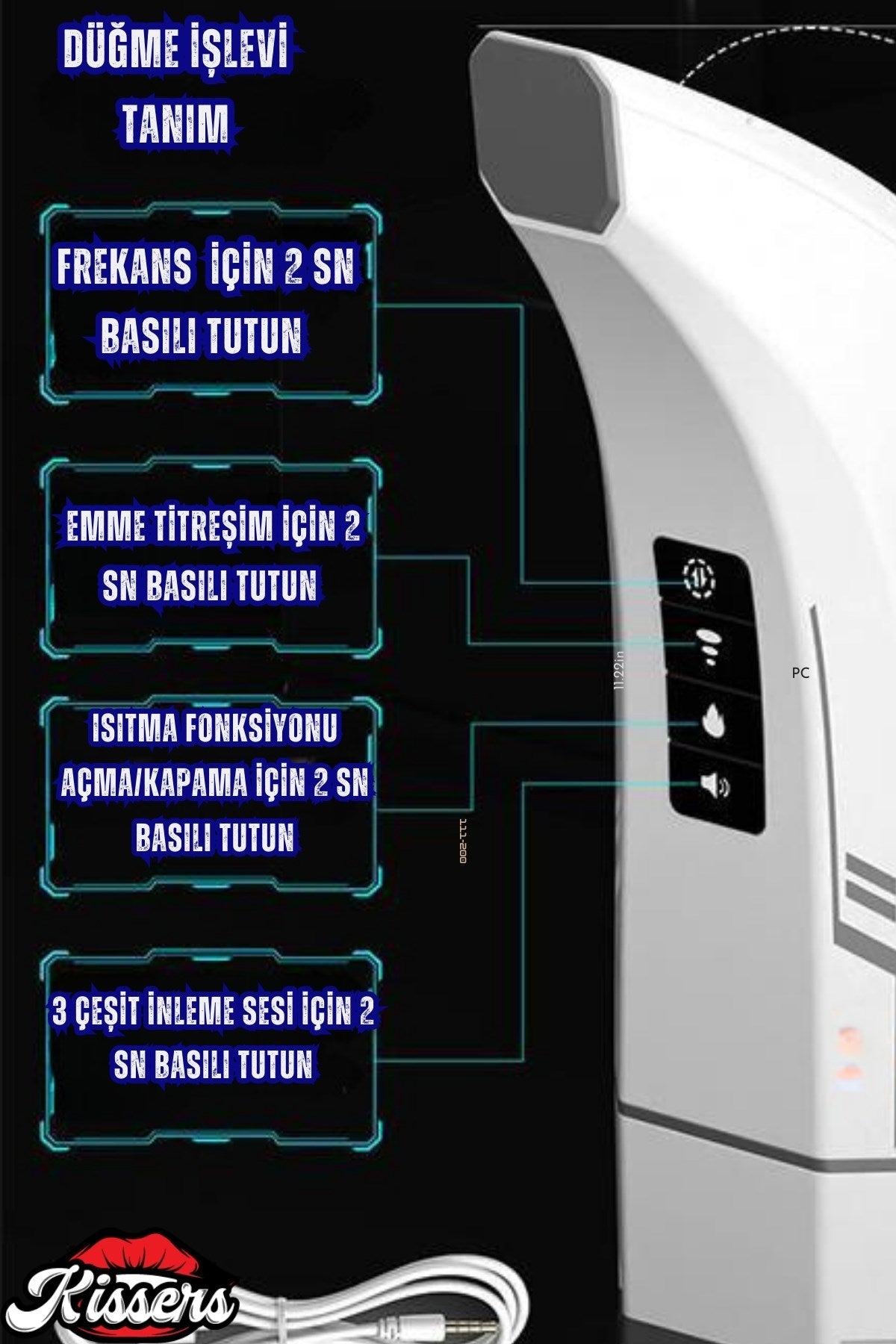 Lüx Isıtmalı İnleme Sesli İleri Geri Hareketli Emiş ve Titreşim Özellikli Suni Vajina Mastürbatör