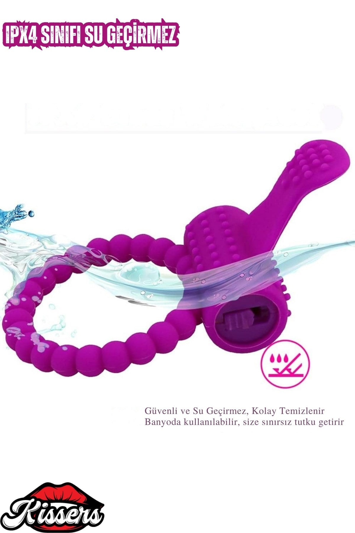 Geç Boşalma Önleyici Noktalı Tırtıklı Klitoris Uyarıcılı Penis Halkası