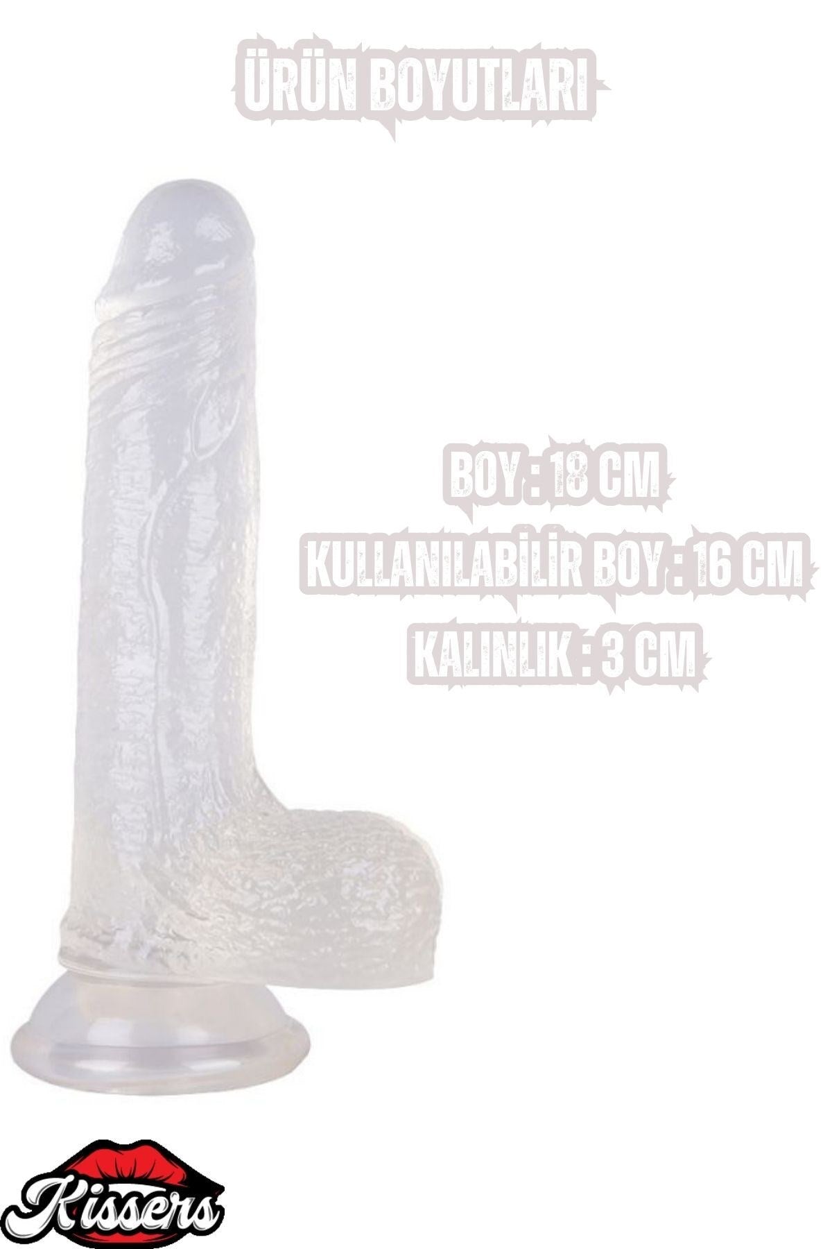 Ultra Realistik Damarlı Bükülebilir Vantuzlanabilir Jel Dokusunda Beyaz Dildo Penis 18 Cm