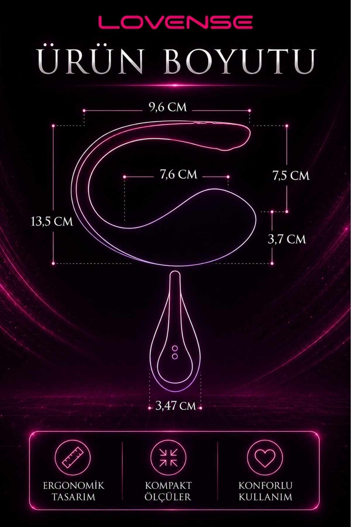 Lovense Dünyanin Her Yerinden Kontrol Edilebilen Lush 3 Telefon Kontrollü Giyilebilir Güçlü Titreşimli Vibratör