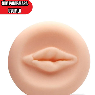 Yumuşak Dokuda Lüks Tüm Pompalara Uyumlu Oral Dudak Yedek Penis Vakum Pompa Başlığı