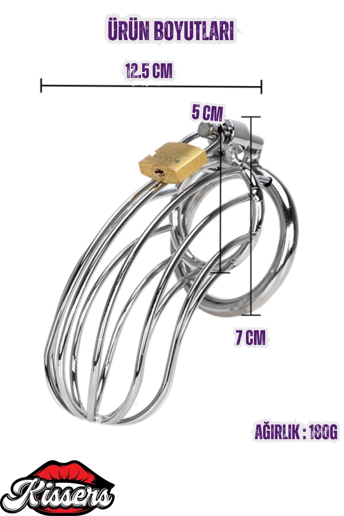 Bsdm Paslanmaz Çelik Penis Kilidi Metal Esaret Kafesi Chastity Device Cock Cage Erkek Bekaret Cihazı