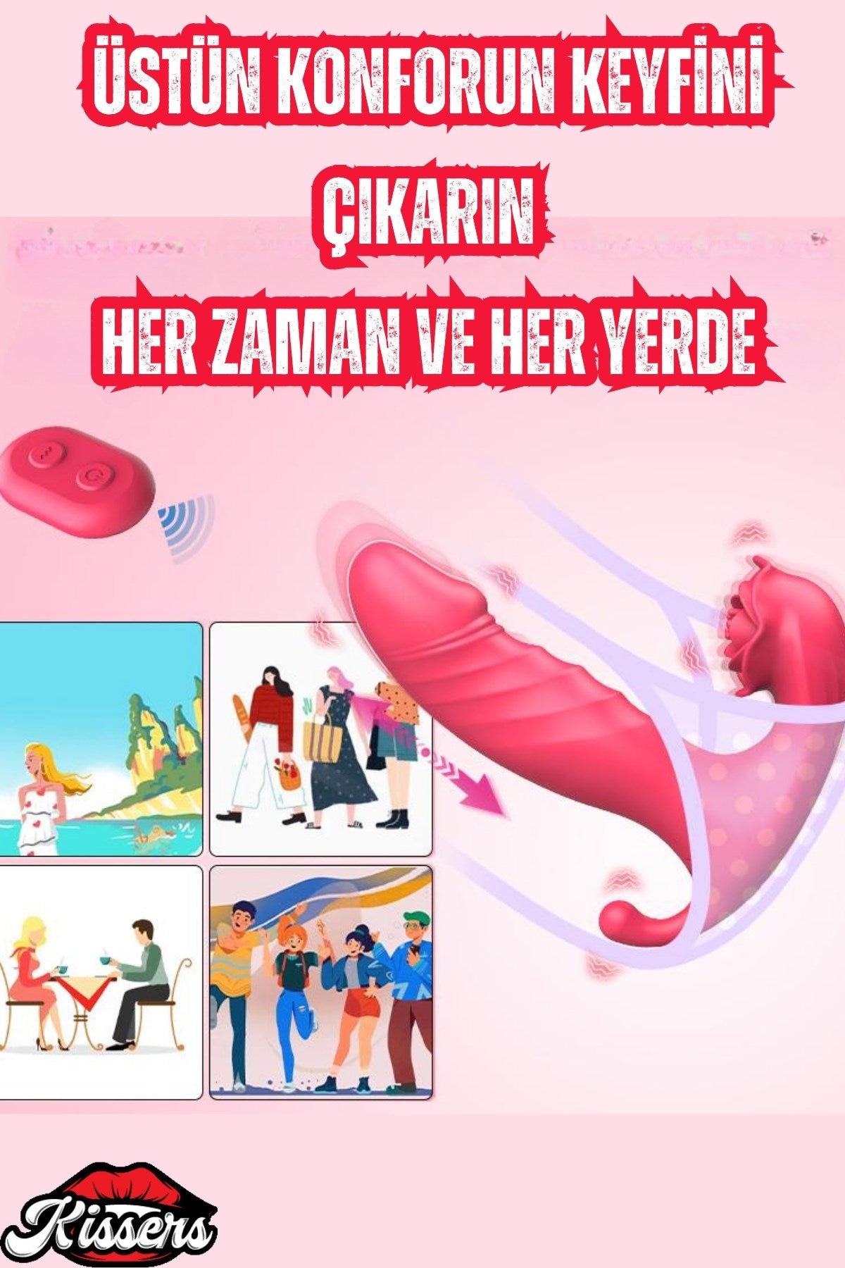 Uzaktan Kumandalı İleri Geri Hareketli Vajina & Klitoris Uyarıcılı 3 in 1 Giyilebilir Vibratör
