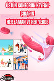 Uzaktan Kumandalı İleri Geri Hareketli Vajina & Klitoris Uyarıcılı 3 in 1 Giyilebilir Vibratör