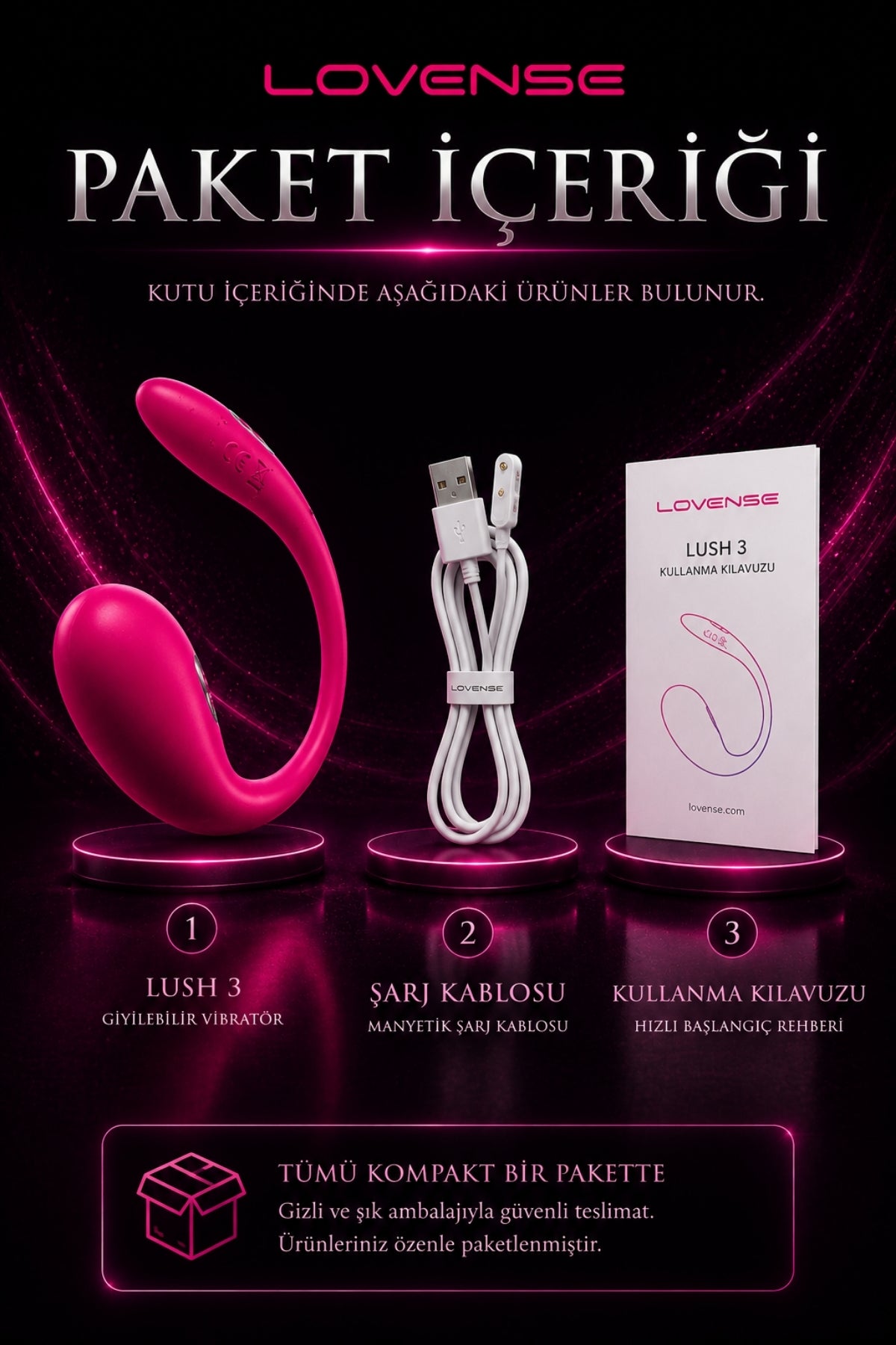 Lovense Dünyanin Her Yerinden Kontrol Edilebilen Lush 3 Telefon Kontrollü Giyilebilir Güçlü Titreşimli Vibratör