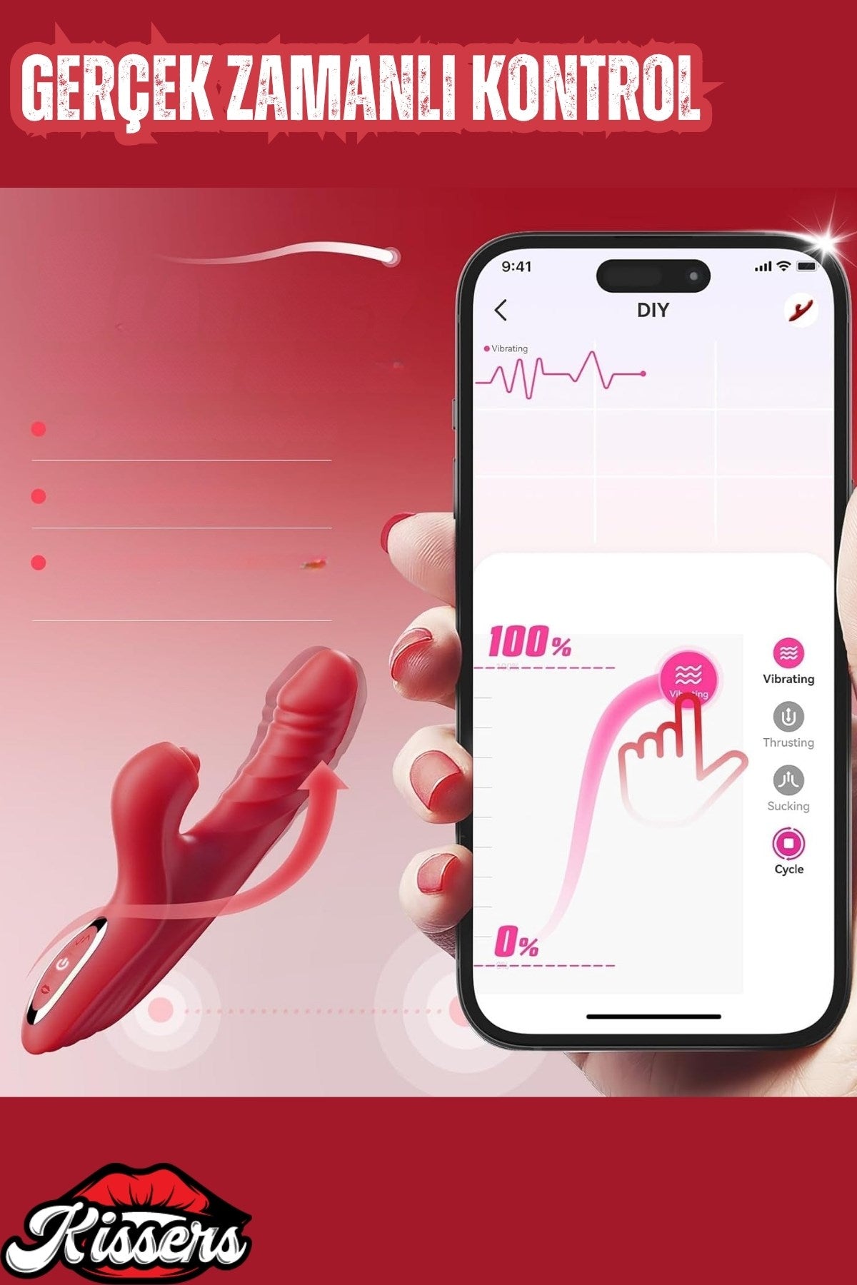 Telefon Kontrollü İleri Geri Hareketli Emişli Titreşimli Klitoris Ve G Nokta Uyarıcılı Vibratör