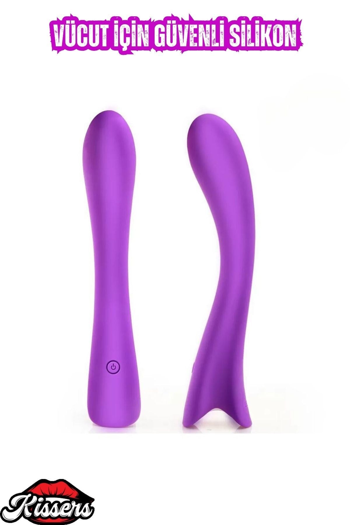 Medikal Silikon Anal ve G Nokta Uyarıcı Sıvı Geçirmez 9 Titreşim Modlu Vibratör 20 Cm