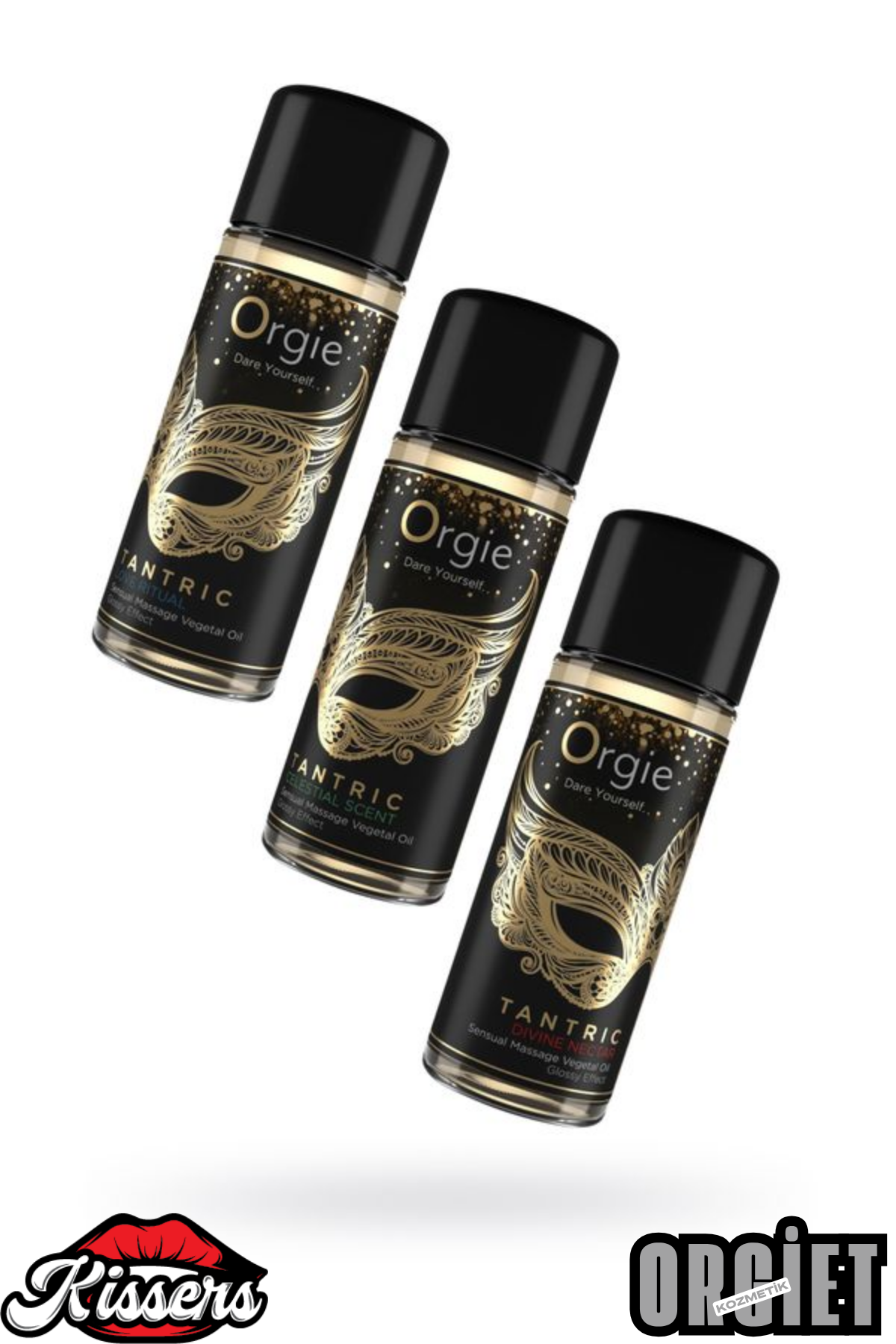 Kissers Orgie Tantric Mini Size Collection Çiftler İçin Masaj Yağı Seti 3x30 Ml