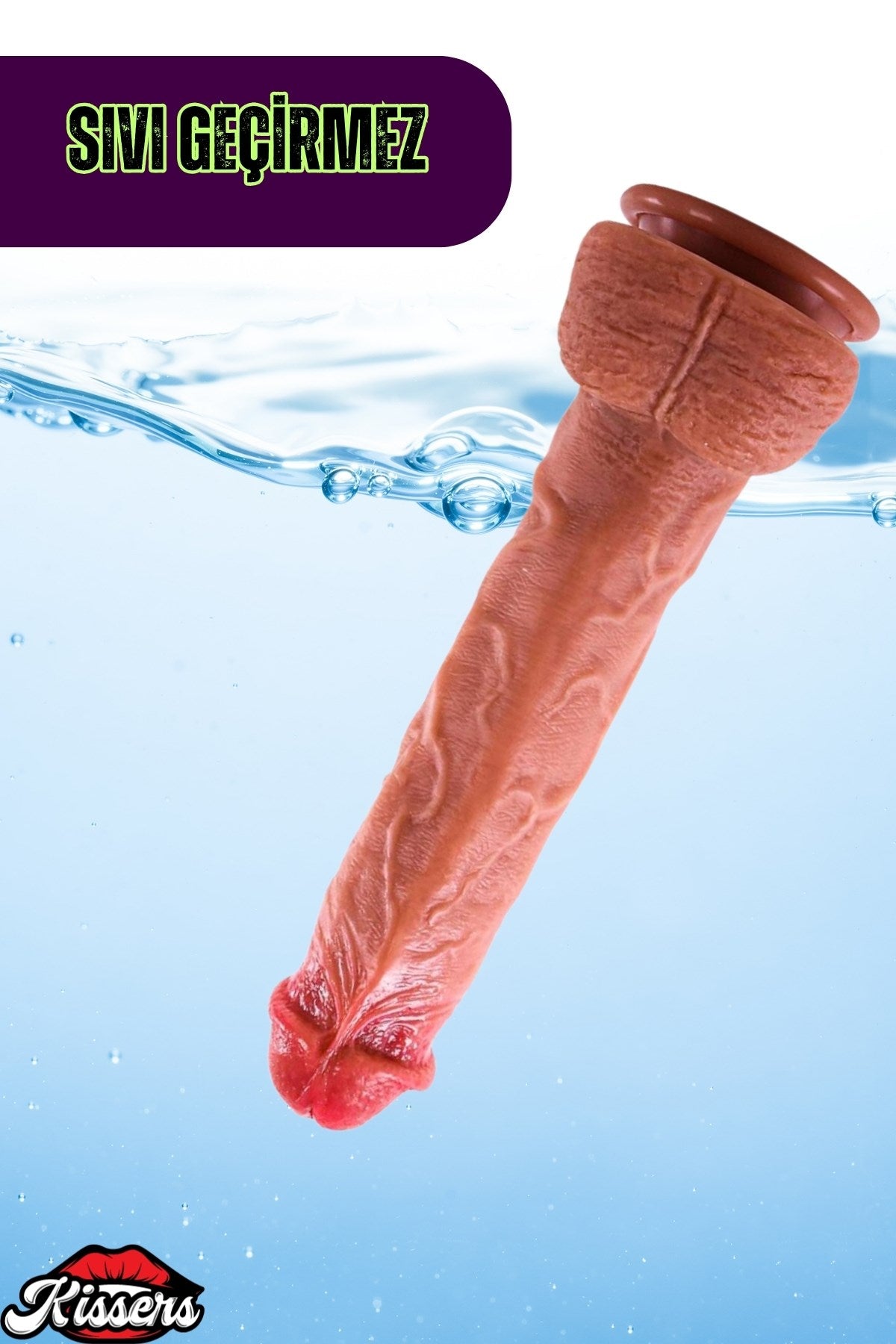 Ultra Yumuşak Damarlı Doku Çift Katmanlı Silikon Gerçekçi Testisli Beyaz Ten Dildo Penis 23 Cm Oscar