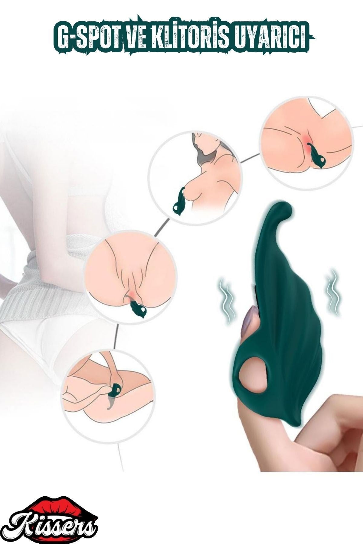 Sıvı Geçirmez G Nokta ve Klitoris Uyarıcı Parmağa Takılabilir Mini Vibratör