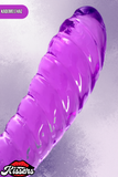 Sert Çift Taraflı Mor Double End Jel Dildo 23 Cm Esnek TPE Çift Uçlu Yetişkin Ürün