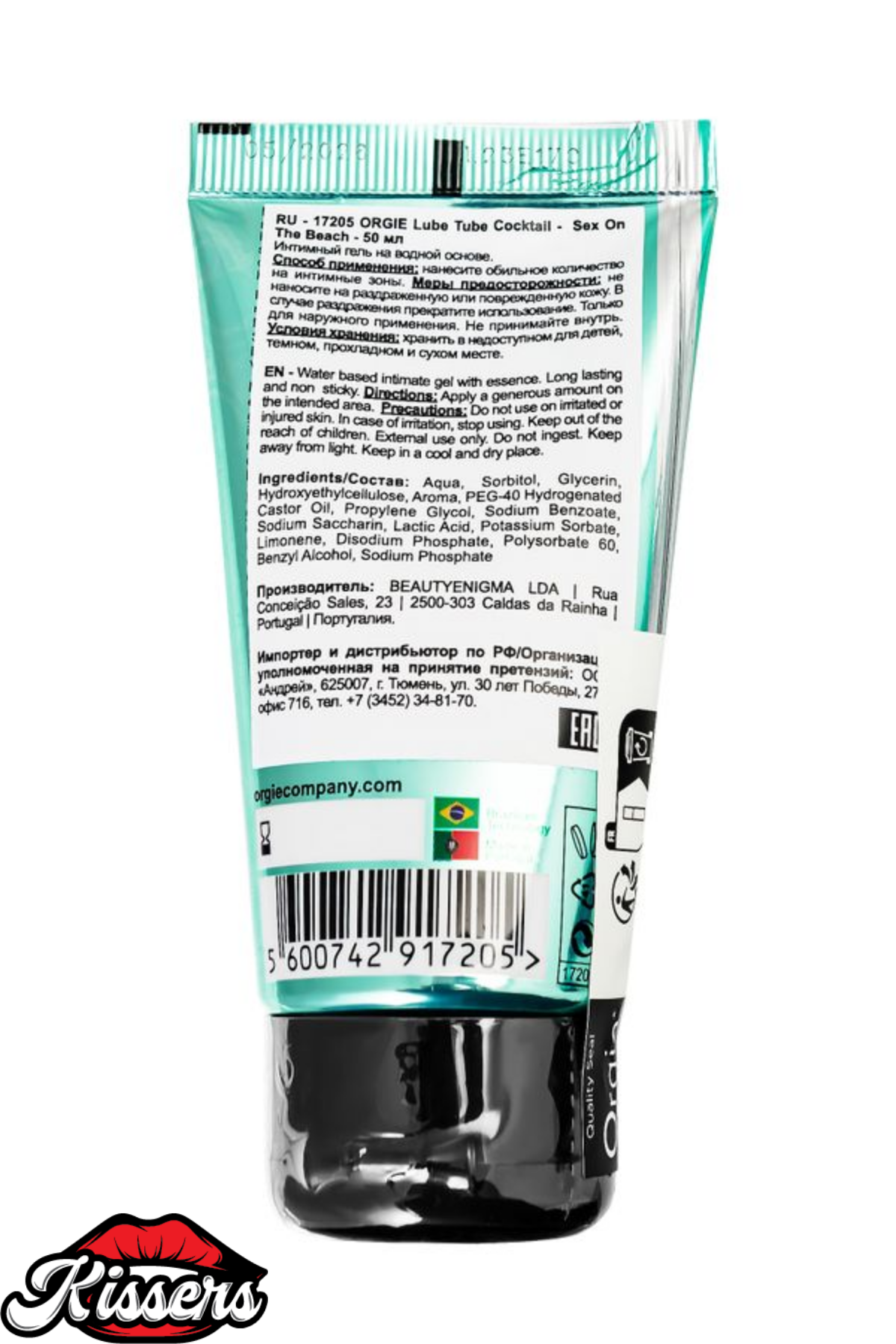 Orgie Sex on the Beach Yenilebilir Aromalı Kayganlaştırıcı Jel 50 Ml Su Bazlı Kissers