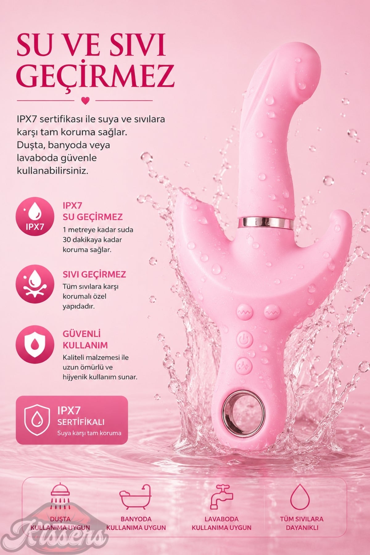 Jos Twistme Üç Taraflı Dil Hareketli Titreşimli G Noktası ve Klitoris Uyarıcılı Vibratör