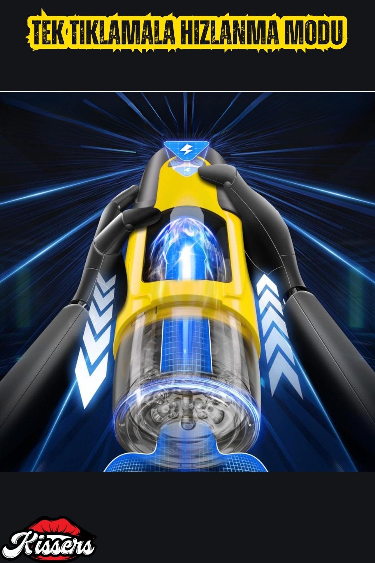 Tam Otomatik Vantuzlu Mastürbatör İleri Geri Hareketli Dönme Rotasyonlu Tırtıklı Elektrikli Vajina