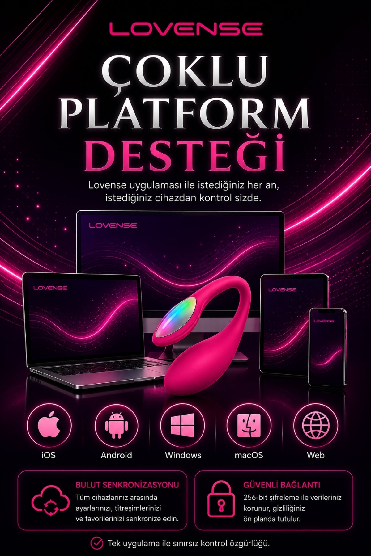 Lovense Dünyanin Her Yerinden Kontrol Edilebilen Lush 4 Telefon Kontrollü Giyilebilir Güçlü Titreşimli Vibratör