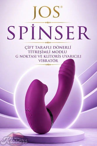 Jos Spinser Çift Taraflı Dönerli Titreşimli Modlu G Noktası ve Klitoris Uyarıcılı Vibratör