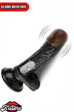 Kablolu Kumandalı Vantuzlu Güçlü Titreşimli Gerçekçi Yapay Penis Realistik Dokuda Zenci Dildo 21 cm