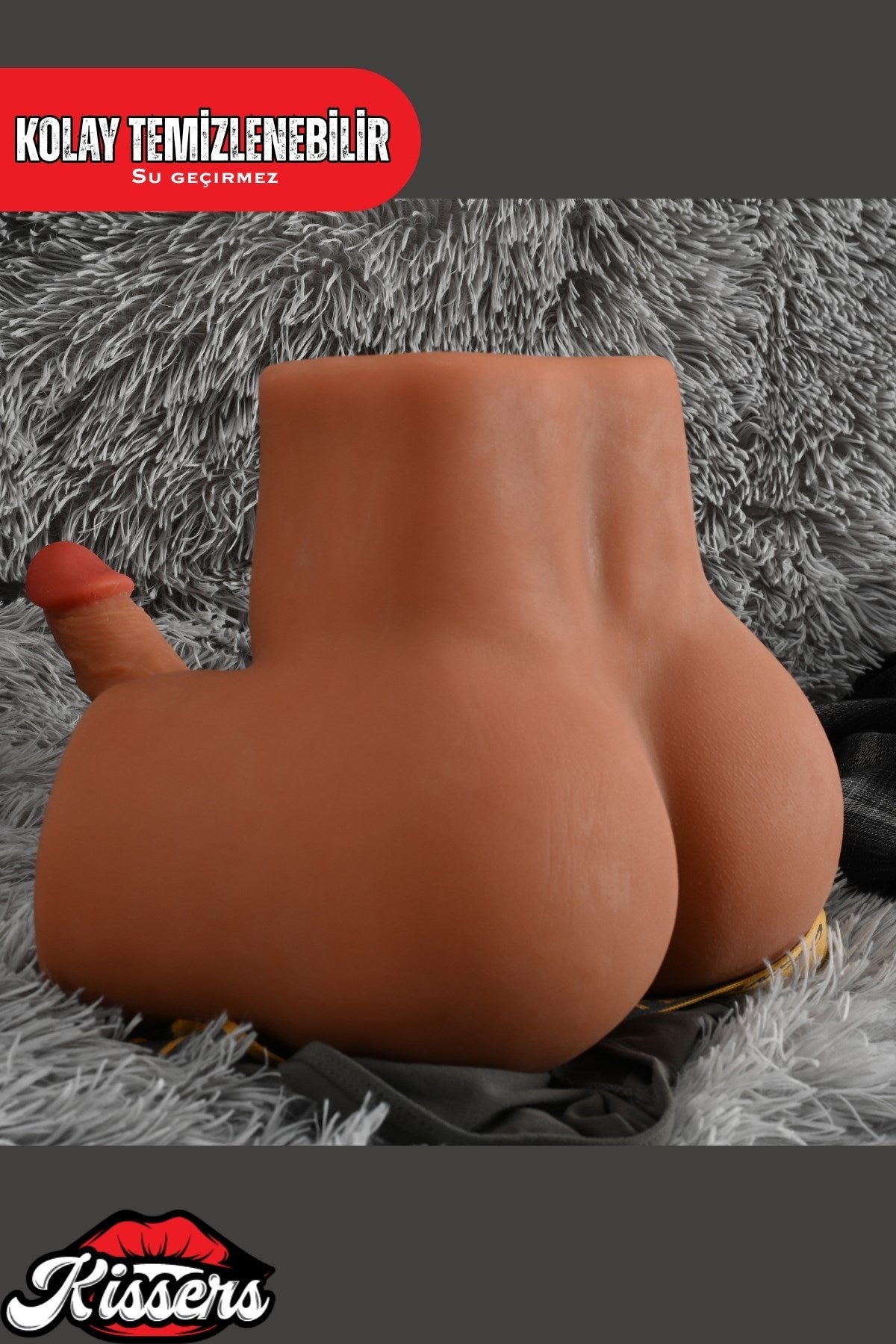 Anal ve Vajina Çift Girişli Erkek Trans Esmer Ten Penisli Realistik Manken Kalça 5.5 Kg