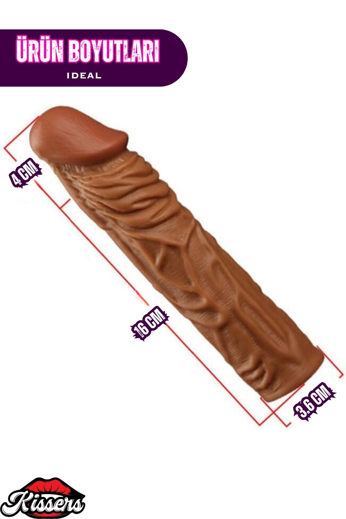 Ultra Realistik Damarlı Gerçekçi Görünüm Melez Renk Esnek Yapıda Penis Kılıfı 