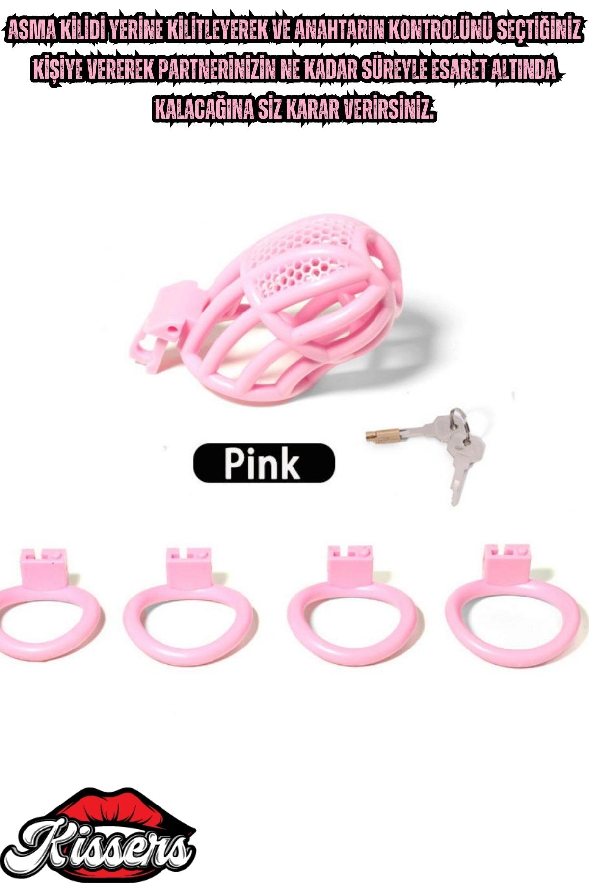 Bsdm Plastik Pembe Penis Kilidi Erkek Bekaret Cihazı Chastity Cock Cage Penis Esaret Kafesi