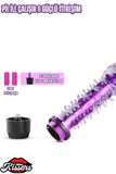 Yumuşak Dokulu Titreşimli Tırtıklı Pilli Jel Vibratör Penis Mor 18 Cm