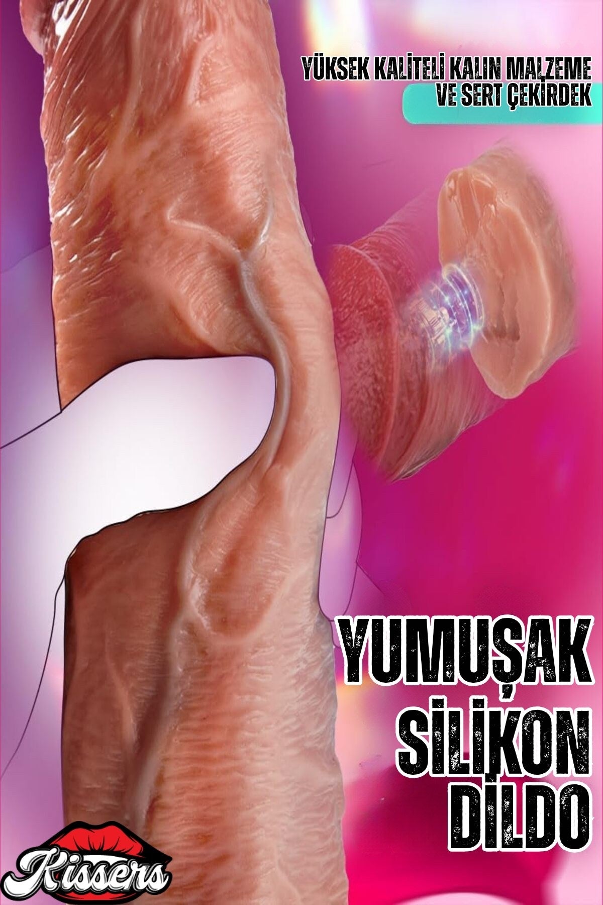 Uzaktan Kumandalı Titreşimli Isıtmalı İleri Geri Hareketli Melez Penis Vibratör 22 Cm
