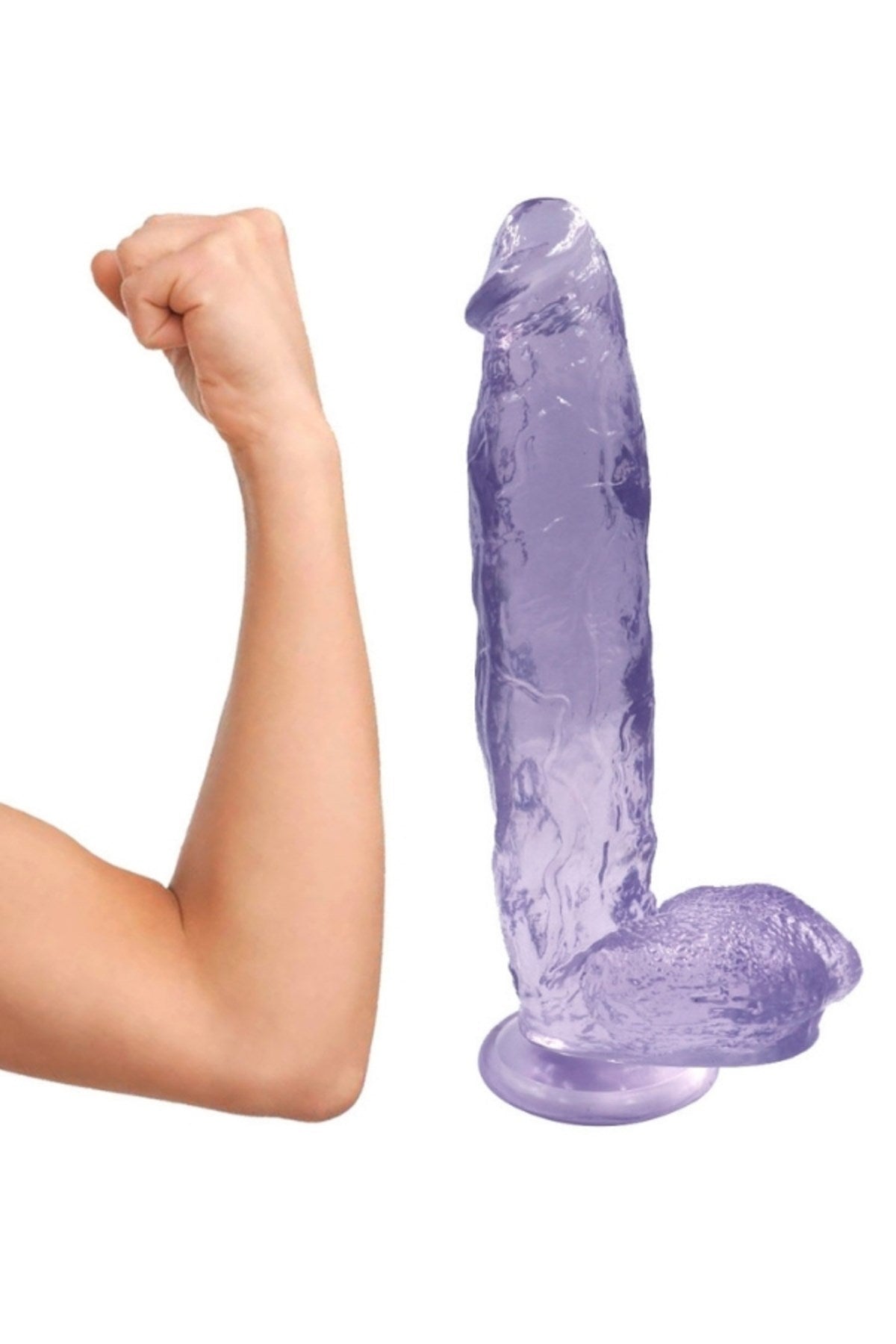 Ultra Realistik Eğilip Bükülebilir G Noktası Ve Klitoris Uyarıcı Dev Jel Mavi Penis Dildo 32 Cm