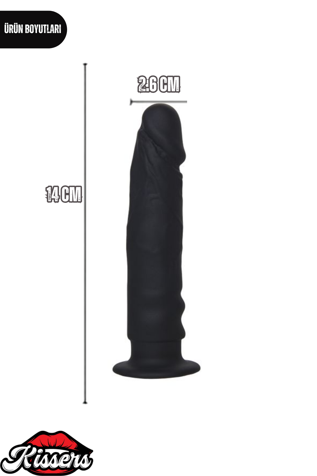 Anal Kullanımına Uygun Testissiz Silikon Zenci Anal Penis Dildo 14 Cm