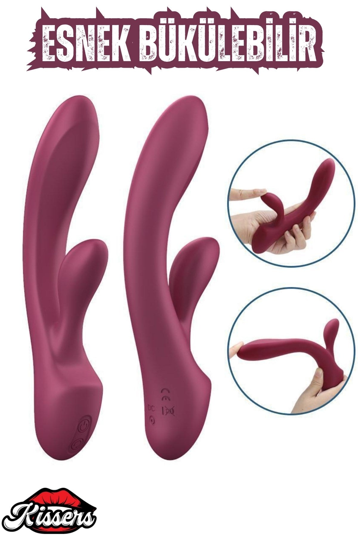 Cinsel Oyuncak Şarjlı Ultra Güçlü Çift Motorlu Rabbit Vibratör