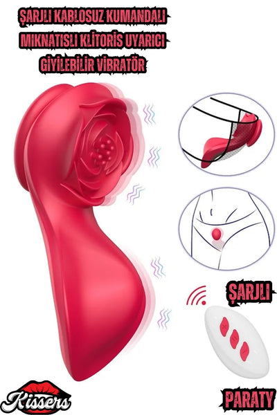 Paraty Şarjlı Kablosuz Kumandalı Mıknatıslı Klitoris Uyarıcı Giyilebilir Vibratör