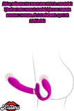 Cinsel Oyuncak Giyilebilir Şarjlı Klitoris Uyarıcı Strapless Strap-On 2 in 1 Çift Vibratör Dildo
