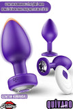 Uzaktan Kumandalı Titreşimli Mor Renkli Silikon Anal Tıkaç Butt Plug 3'Lü Set