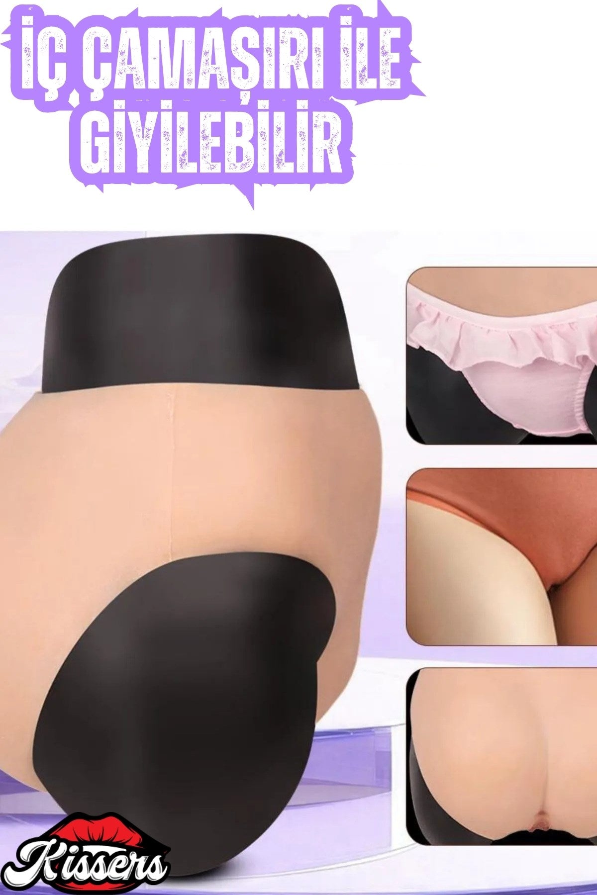 Medikal Silikon Gerçekçi Cilt Dostu Kalça Kaldırıcı Penis Gizleyici Yapay Giyilebilir Vajina