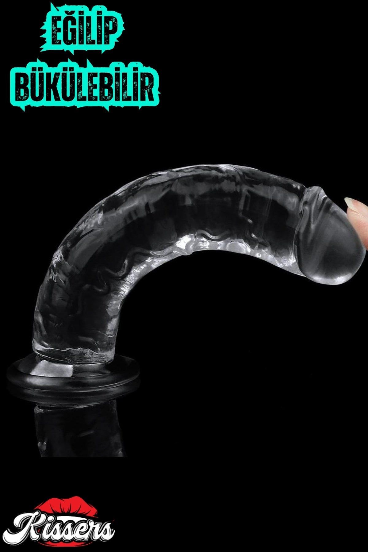 Yeni Nesil Cinsel Oyuncak Testissiz Şeffaf Jel Dokusunda Ultra Realistik Penis Dildo 19 Cm