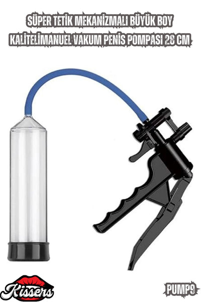 Süper Tetik Mekanizmalı Büyük Boy Kaliteli Manuel Vakum Penis Pompası 28 Cm