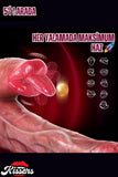 Uzaktan Kumandalı İleri Geri Hareketli Dil Yalama Modlu Isıtmalı Penis Ten Dildo Vibratör 21 Cm