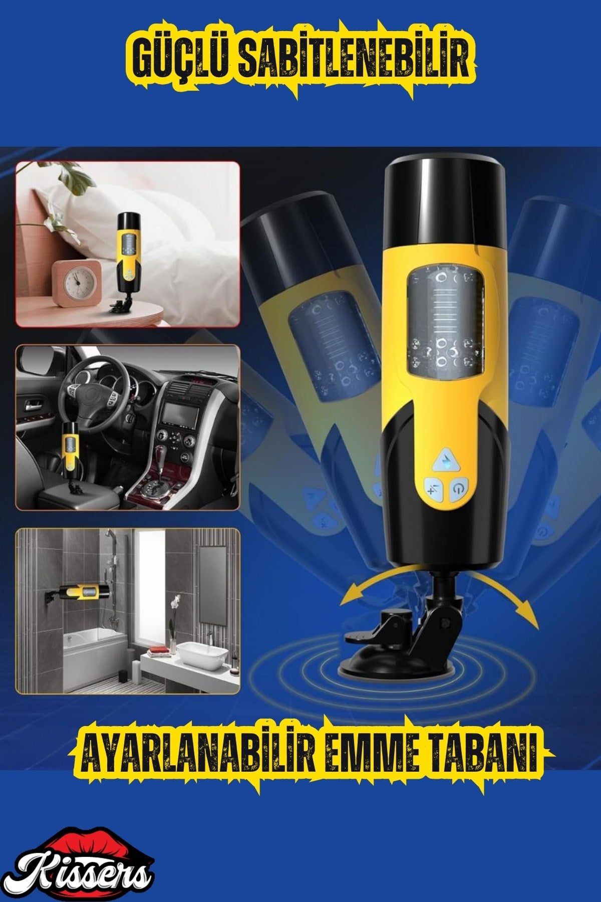 Tam Otomatik Vantuzlu Mastürbatör İleri Geri Hareketli Dönme Rotasyonlu Tırtıklı Elektrikli Vajina