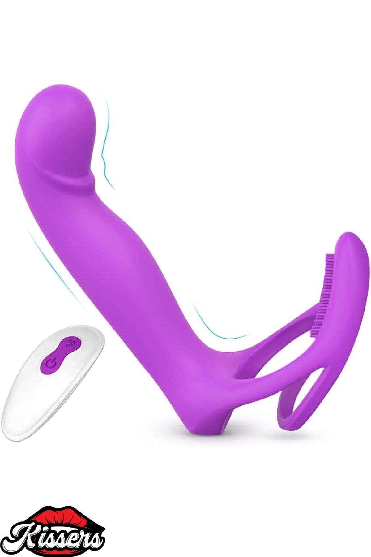 Cinsel Şarjlı Kablosuz Kumandalı Çift Penetrasyon Testis ve Penis Yüzüğü Klitoris Uyarıcı Vibratör