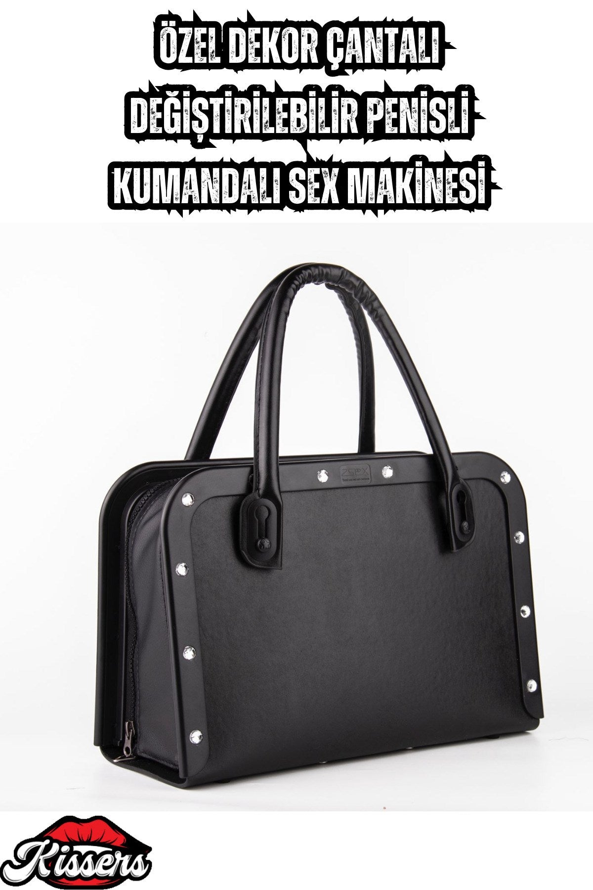 Özel Dekor Siyah Çantalı Değiştirilebilir Penisli Uzaktan Kumandalı Sex Makinesi